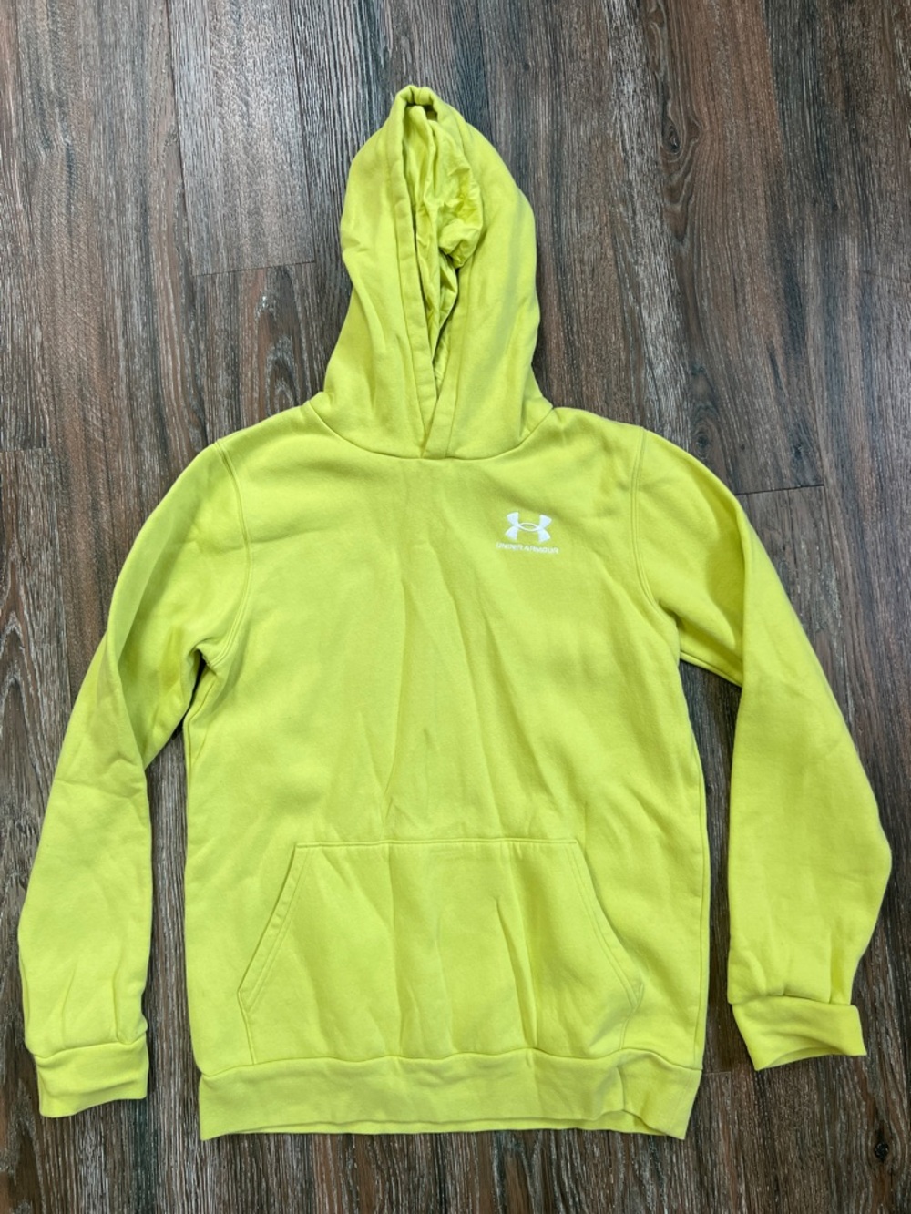 Under Armour Neon Yellow Kids Hoodie Sweatshirt